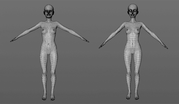 Hiệu Ứng Chuyển Động Nhân Vật Bán Hiện Thực Tạo Bằng Cinema 4D