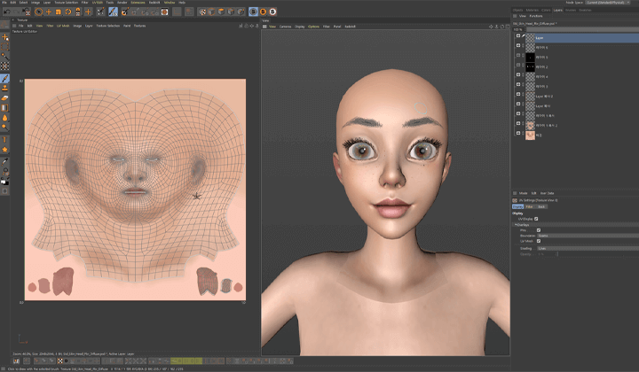 Hiệu Ứng Chuyển Động Nhân Vật Bán Hiện Thực Tạo Bằng Cinema 4D