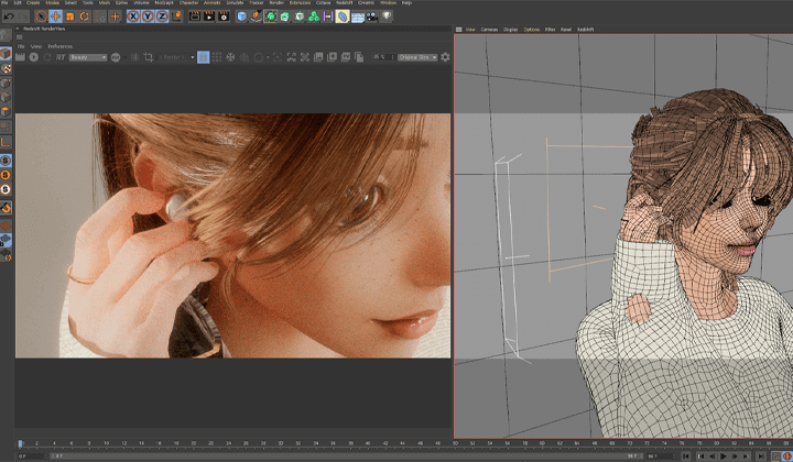 Hiệu Ứng Chuyển Động Nhân Vật Bán Hiện Thực Tạo Bằng Cinema 4D