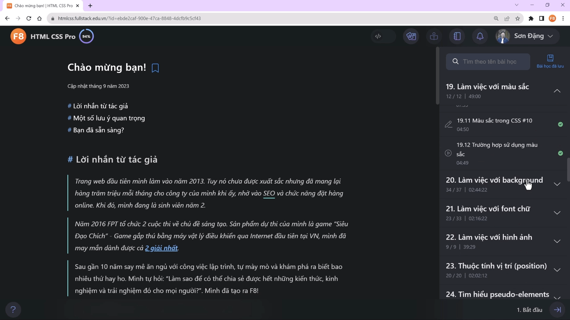 HTML, CSS chuyên sâu